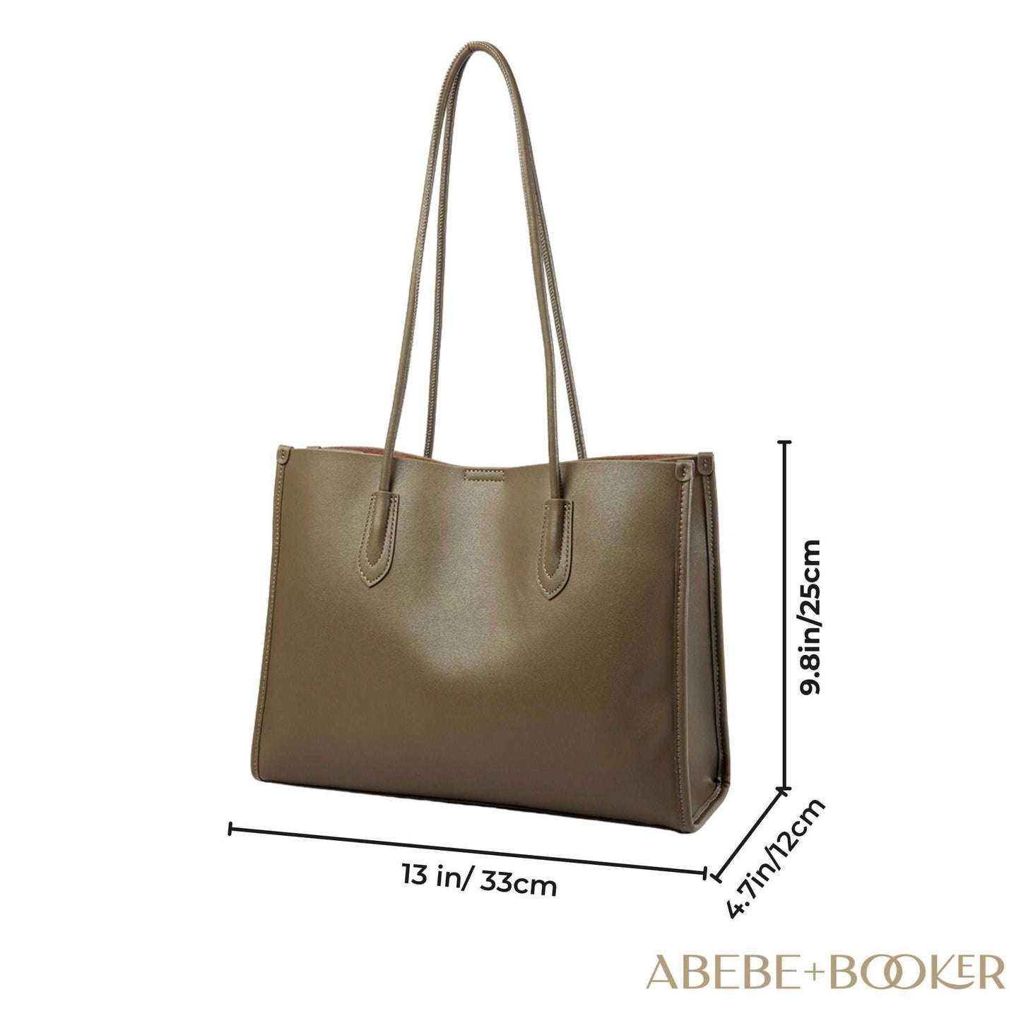 Tote leather bag with sleek design and reinforced straps,
