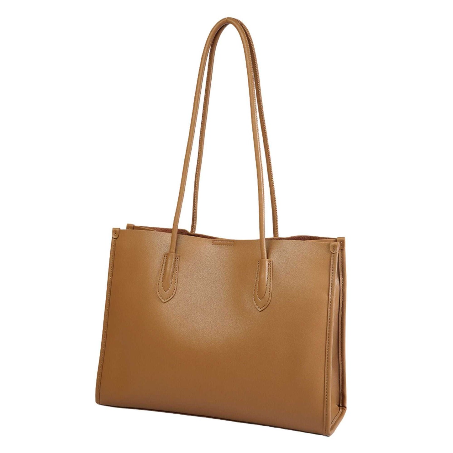 Genuine leather tote bag, minimalist design, reinforced straps, premium quality.