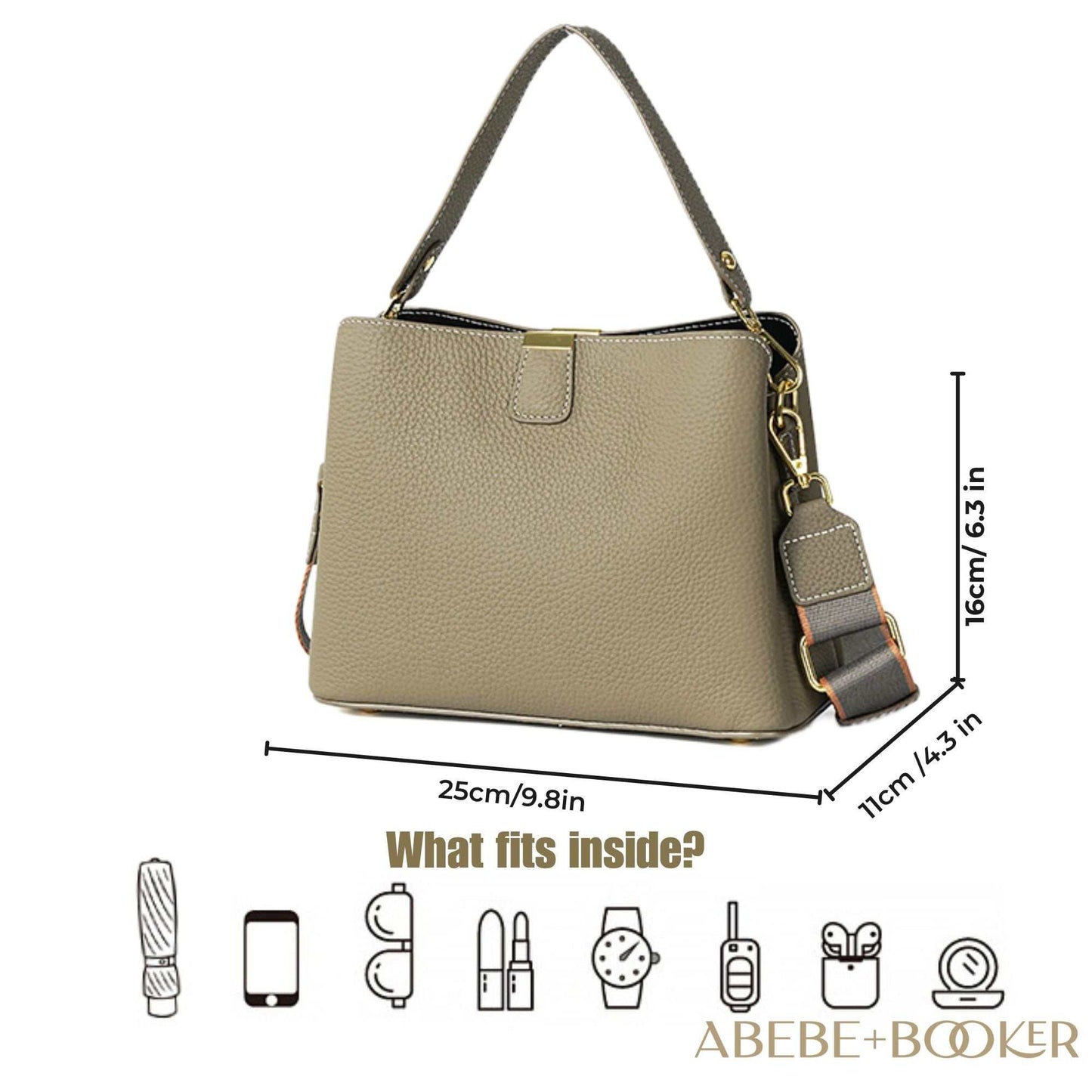 Leather small crossbody purse with adjustable straps, available in versatile styles