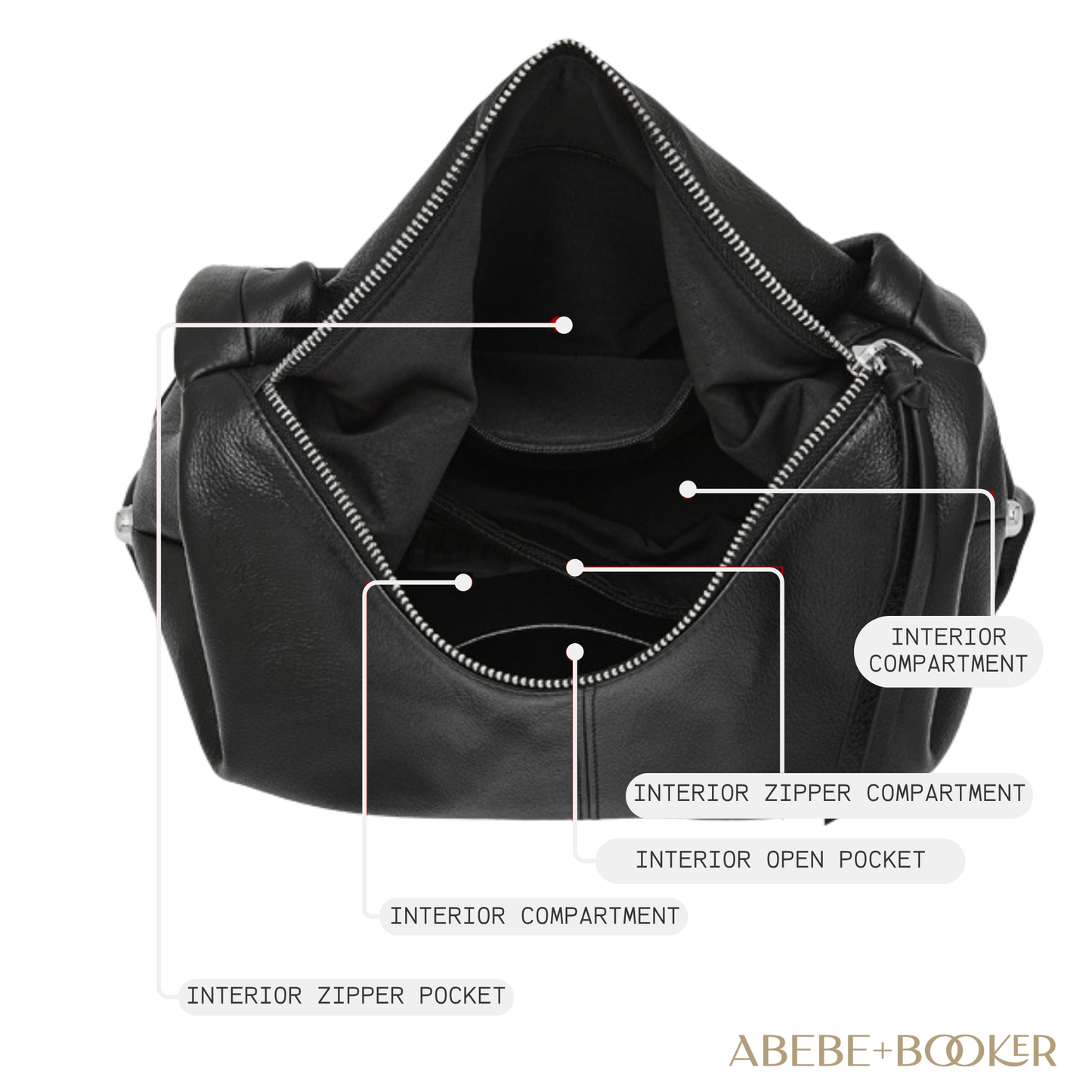 Leather Hobo Shoulder Bag