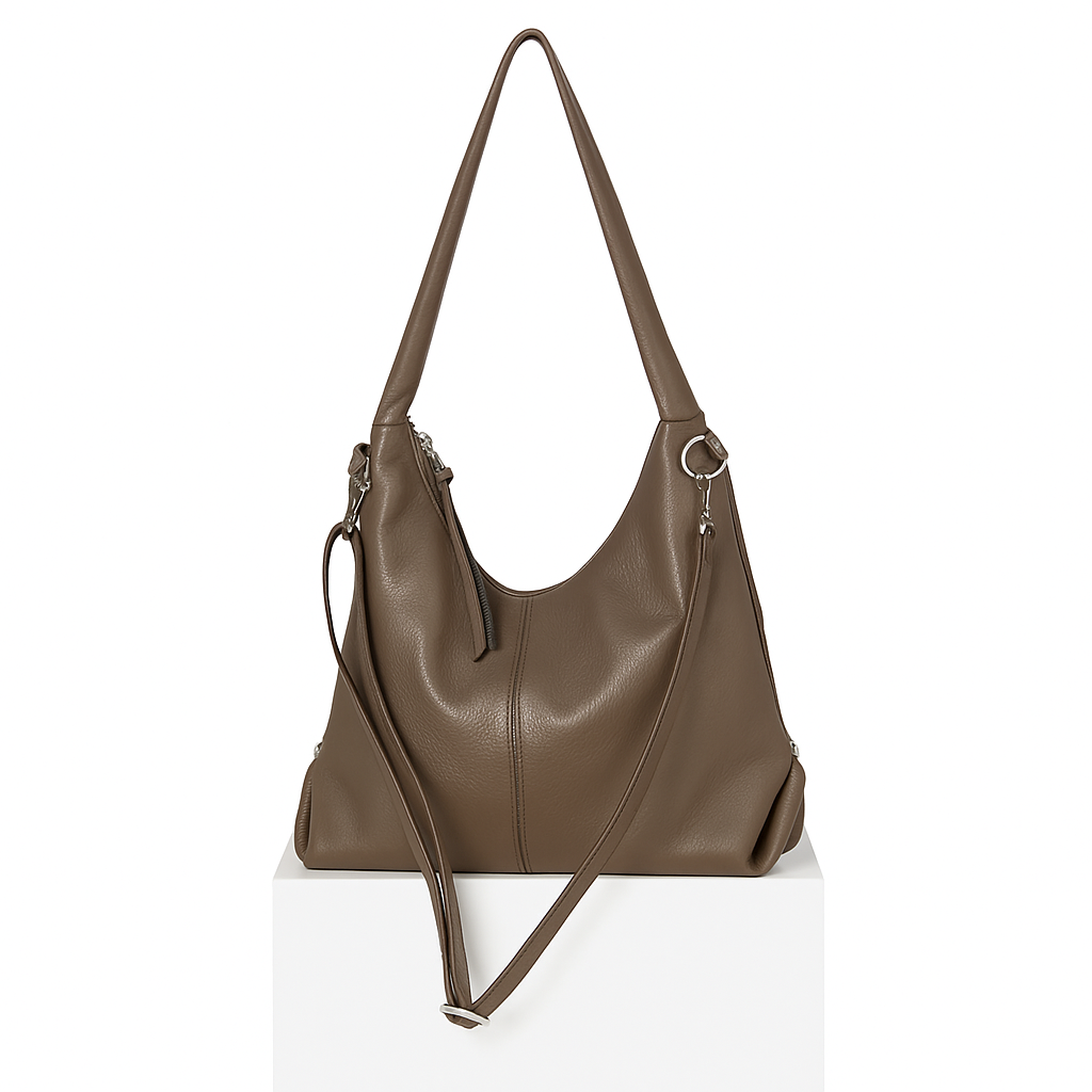 Leather Hobo Shoulder Bag