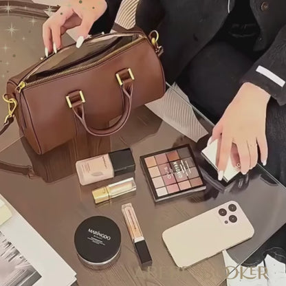 Classic Leather Barrel Handbag